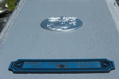 Casket of USMC Sgt James Joseph Hubert 