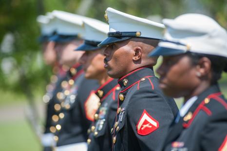 Marine rifle squad for USMC Sgt James Joseph Hubert 