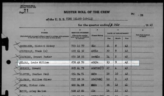 SKLORS-Louis William-WWII-Army-muster roll.jpg